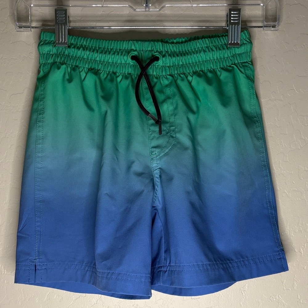 Old Navy Blue and Green Gradient Kids Swim Shorts